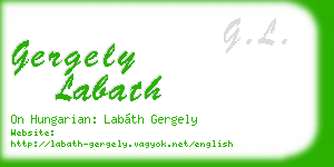 gergely labath business card